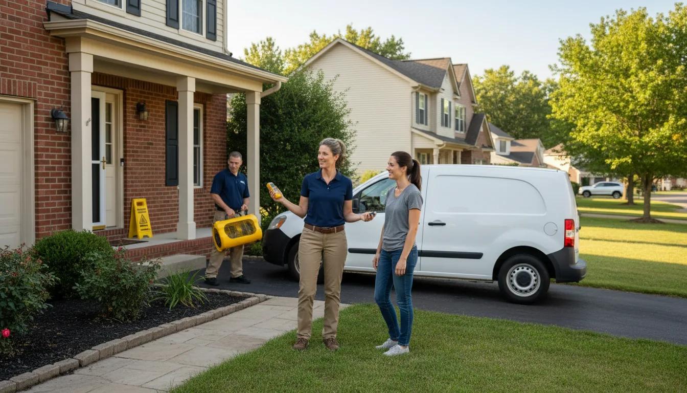 Residential water damage restoration in Tiskilwa, IL